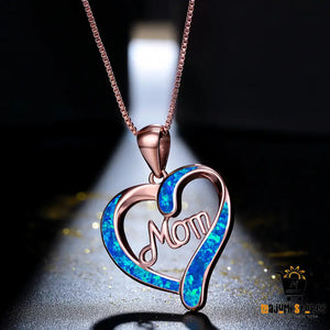 MOM Letter Pendant Necklace - Love-shaped Jewelry for