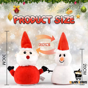 Reversible Santa Snowman Plush Toy