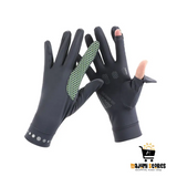 Breathable Ice Silk Sunscreen Gloves for Men and Women