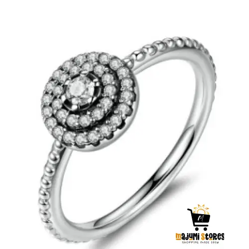 Sterling Silver Diamante Ring