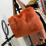 Fur Shoulder Handbag